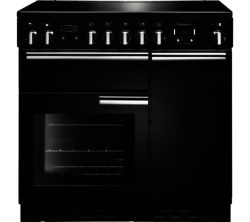 RANGEMASTER  Professional 90 Electric Ceramic Range Cooker - Black & Chrome